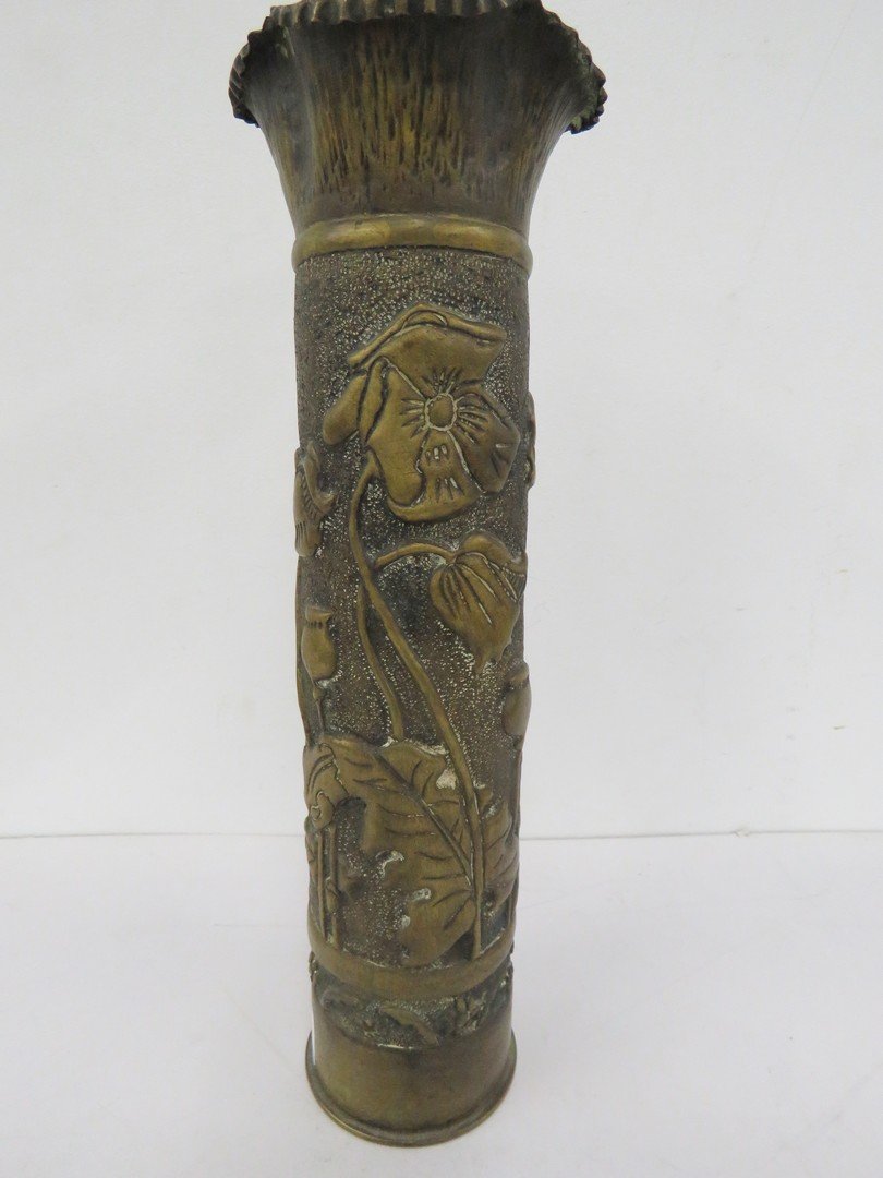 WWI TRENCH ART VASE, 1925. HEIGHT 15+ACI- (1 of 6)