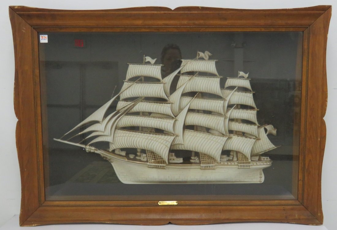 MID-CENTURY DECORATED HALF-HULL MODEL, THE FLYING (1 of 8)