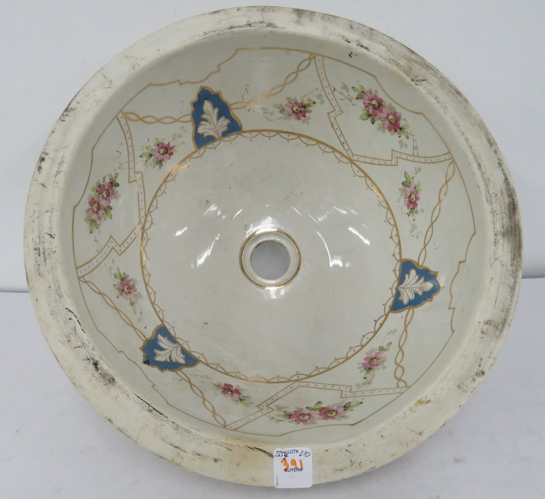 VINTAGE FRENCH STYLE HAND PAINTED AND GILT PORCELAIN (1 of 4)