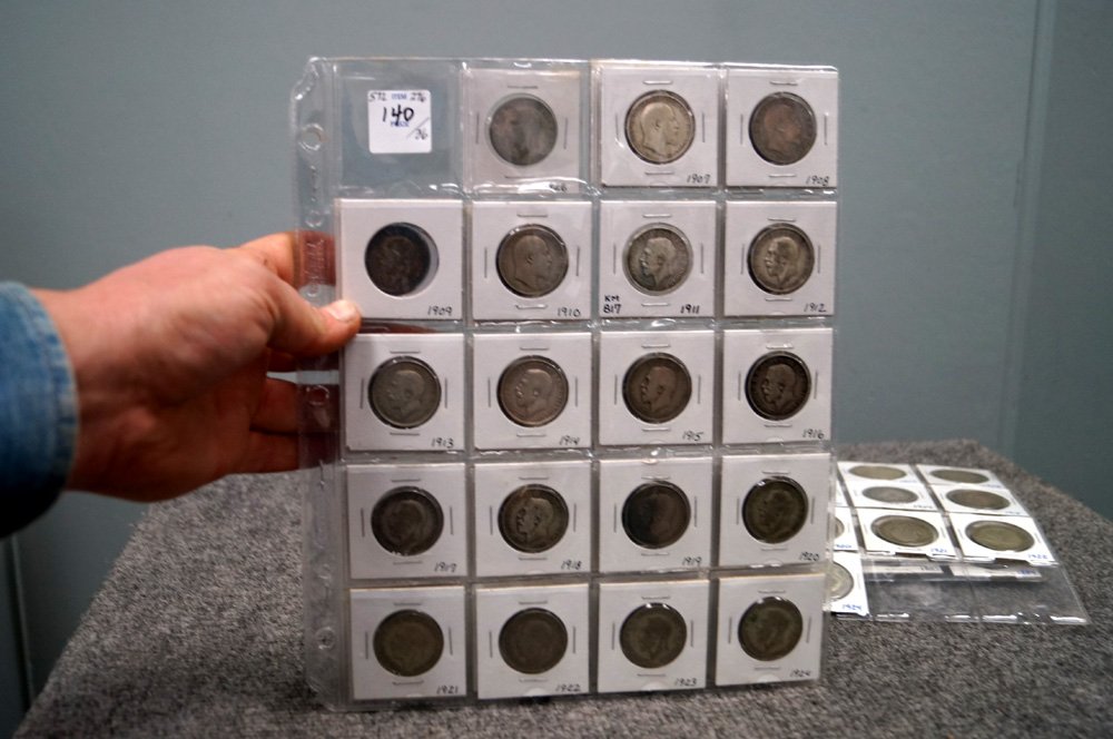 LOT (36) ASSORTED BRITISH SILVER FLORINS (TWO (1 of 4)