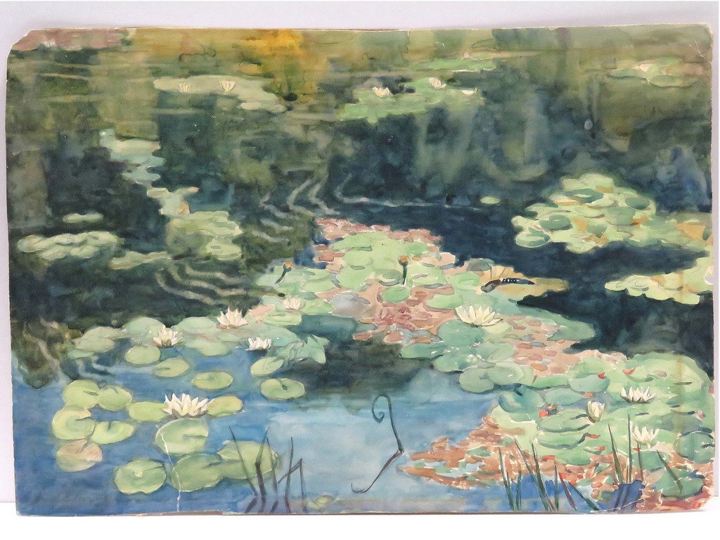 AMERICAN SCHOOL (20TH CENTURY) WATERCOLOR, REFLECTIONS, (1 of 4)