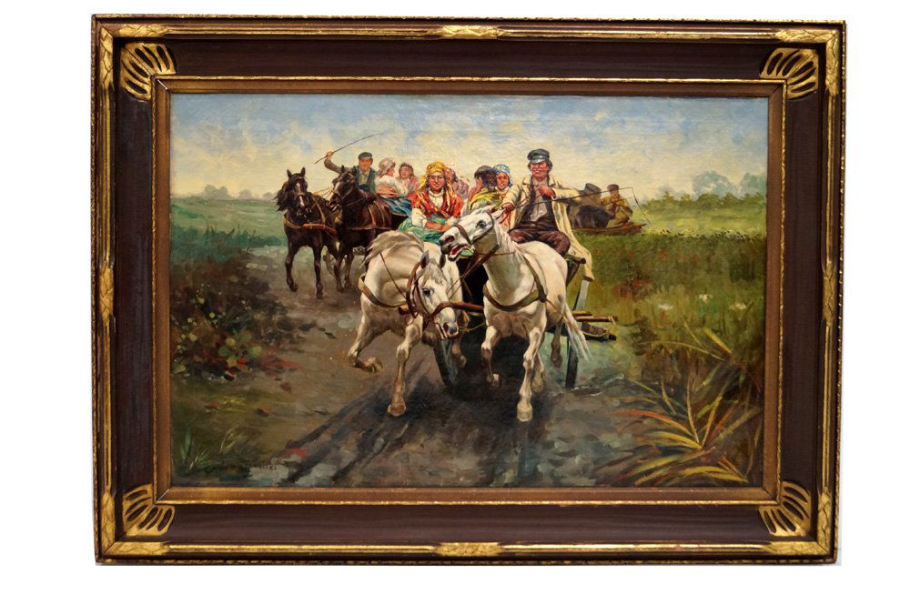 POLISH SCHOOL (19/20TH CENTURY) OIL ON CANVAS, ON THE (1 of 3)