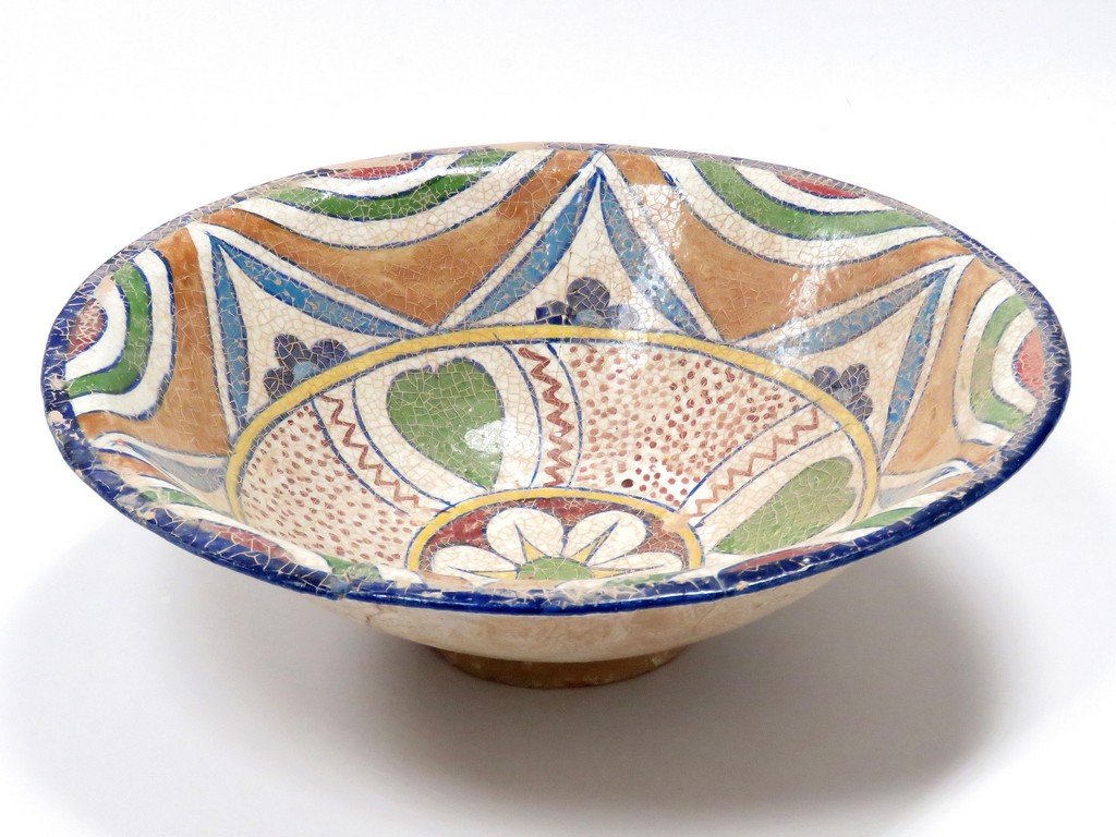 ISLAMIC DECORATED POTTERY BOWL, NISHAPUR, SULTANABA, (1 of 5)