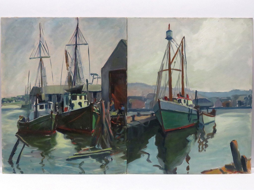 HARRIETTE M. LANDON (AMERICAN 1896-1977), LOT (2) OIL (1 of 3)