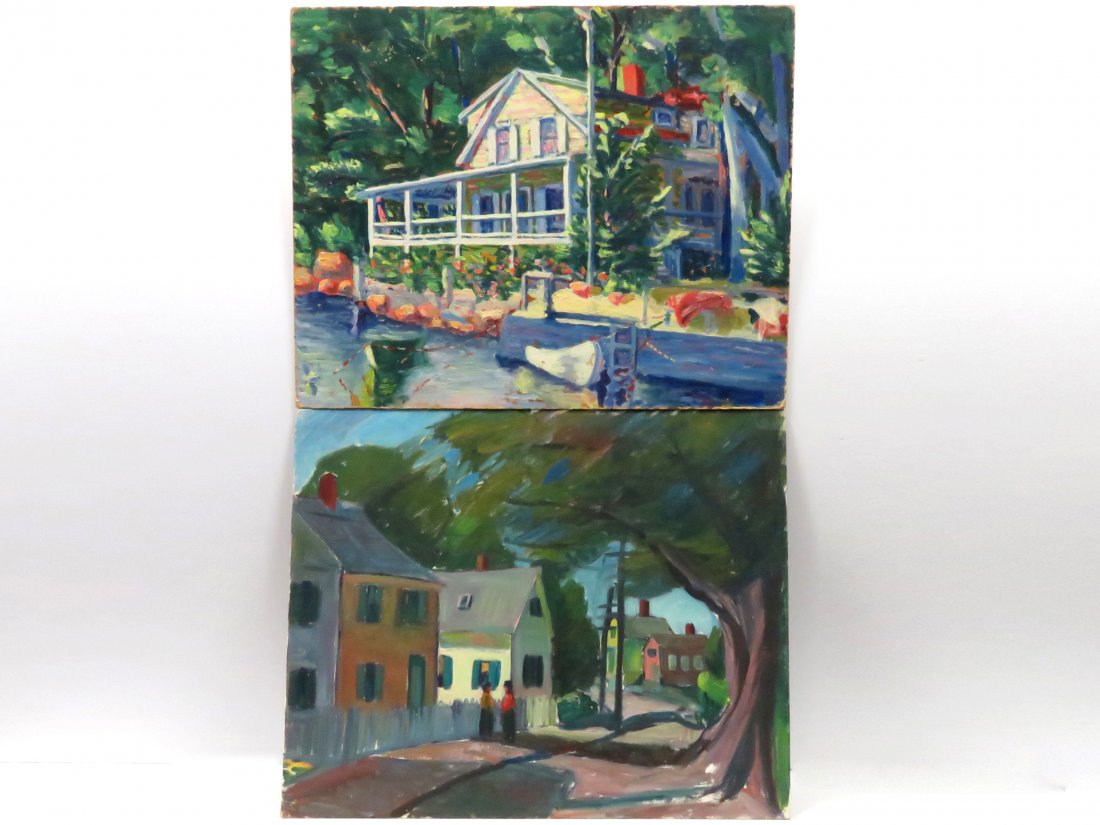 HARRIETTE M. LANDON (AMERICAN 1896-1977), LOT (2) OIL (1 of 4)