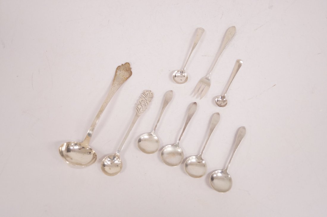 LOT (9) STERLING INCLUDING SET (4) WHITING CONDIMENT (1 of 2)