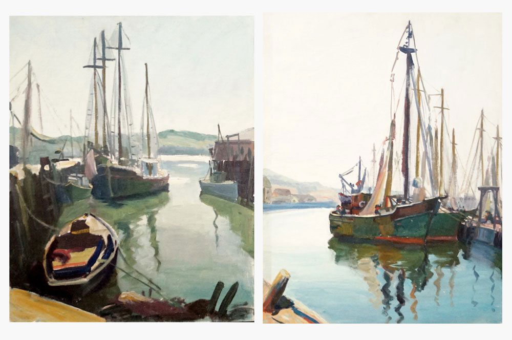 HARRIETTE M. LANDON (AMERICAN 1896-1977), LOT (2) OIL (1 of 2)