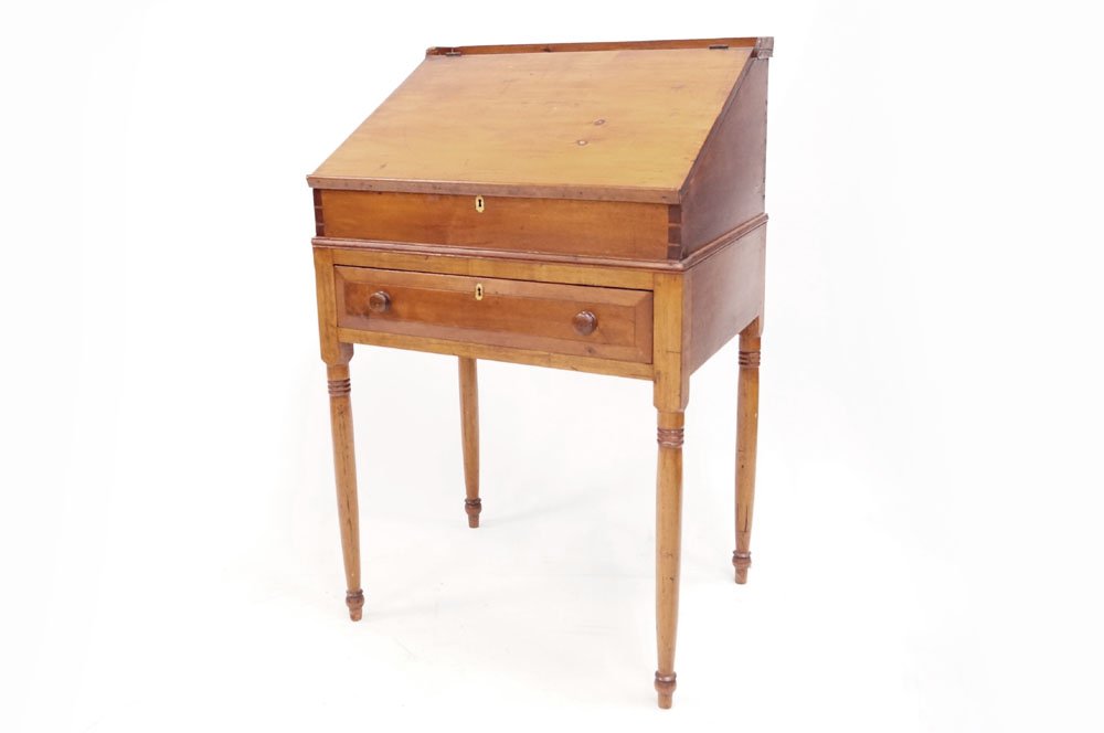 COUNTRY PINE STATION MASTER'S DESK WITH FITTED (1 of 6)