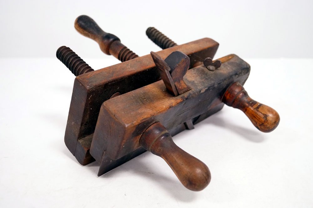 VINTAGE 3-ARM PLOW PLANE (BURN IMPERFECTIONS) (1 of 3)