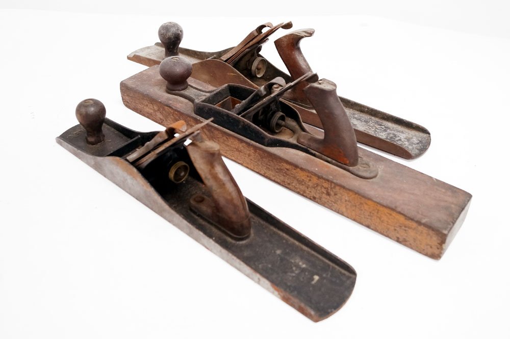 LOT (3) ASSORTED WOODEN AND IRON JOINTING PLANES, (1 of 1)