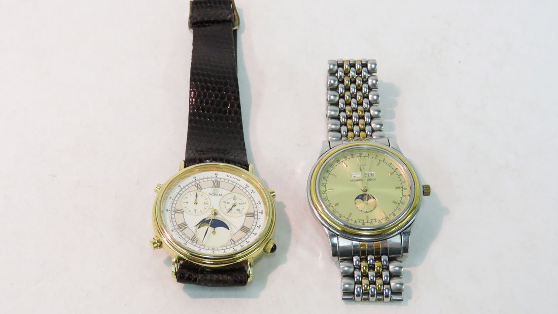 LOT (2) INCLUDING NOBLIA GOLD-FILLED CHRONOGRAPH WITH (1 of 6)