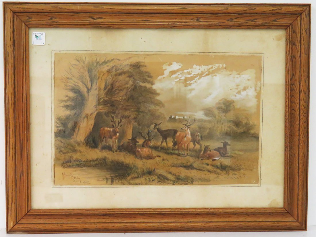 AMERICAN SCHOOL (19TH CENTURY), MIXED MEDIUM (PENCIL, (1 of 5)