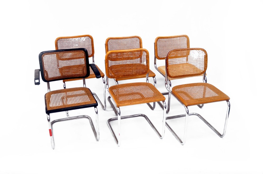SET (6) ASSEMBLED MARCEL BREUER FOR STENDIG "CESCA" (1 of 3)