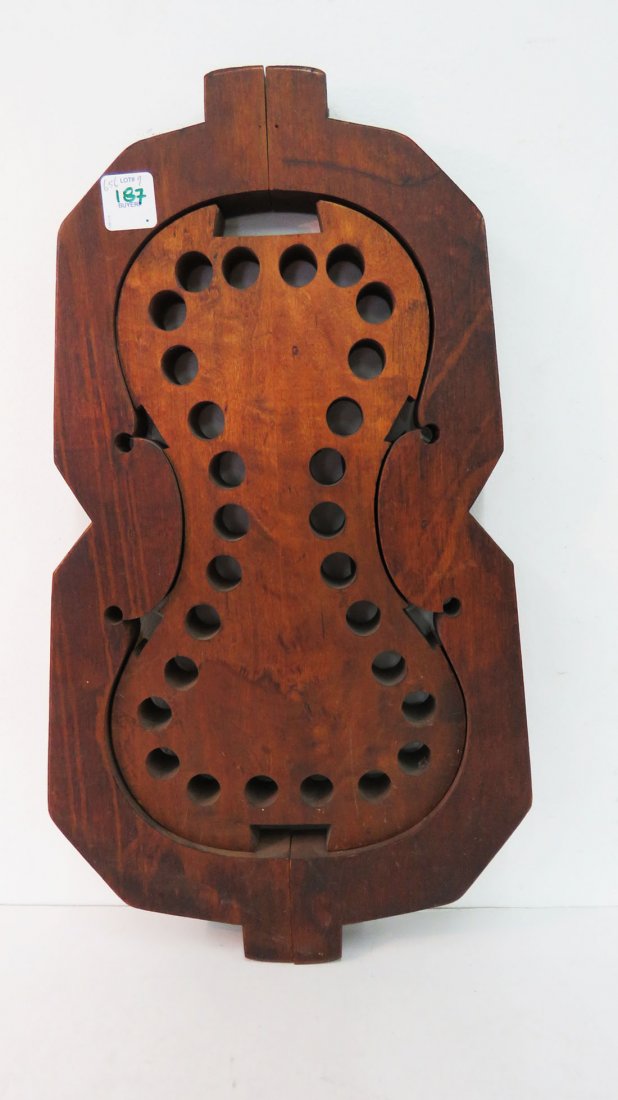 VINTAGE WALNUT VIOLIN BODY CARVING MOLD. 19 X 10": VINTAGE WALNUT VIOLIN BODY CARVING MOLD. 19 X 10"