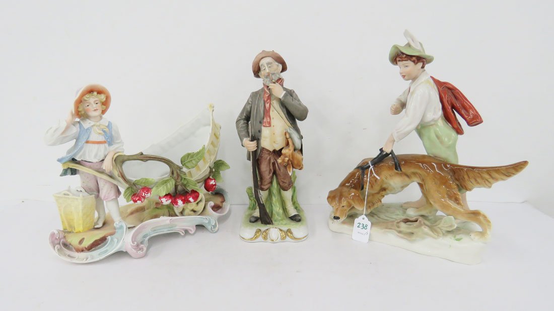LOT (3) GERMAN AND CZECH PORCELAIN CERAMIC GROUPS (1 of 7)