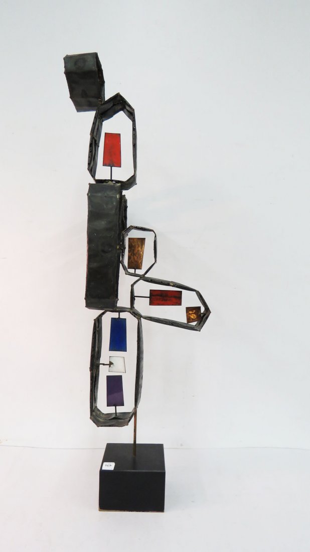 AMERICAN SCHOOL (20TH CENTURY), FORGED IRON AND ENAMEL (1 of 5)