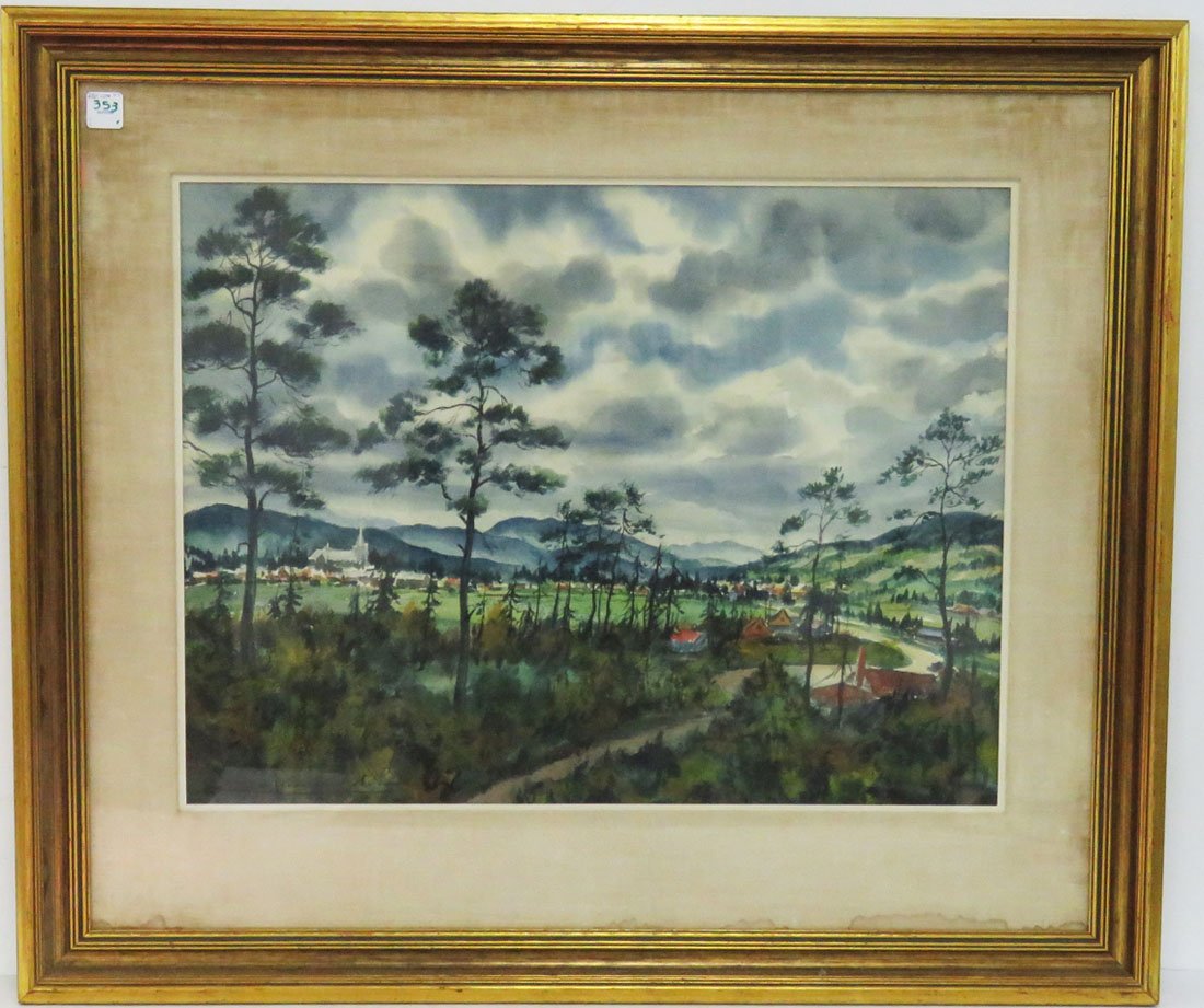 LIONEL S. REISS (AMERICAN/NY 1894-1988), WATERCOLOR, (1 of 6)