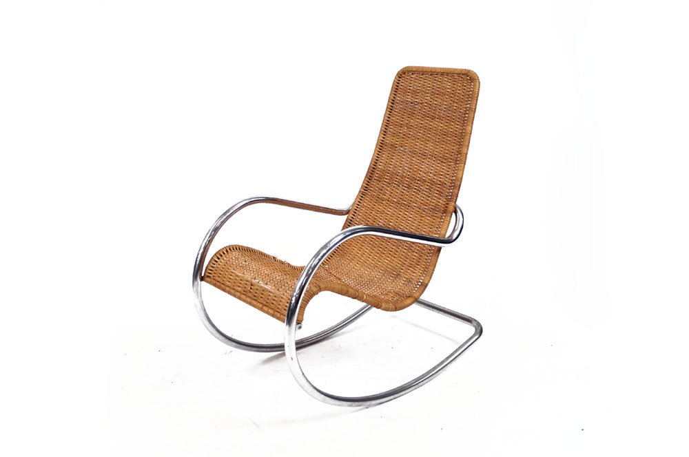 MID-CENTURY MARCEL BREUER STYLE BENT CHROME, STEEL AND (1 of 2)