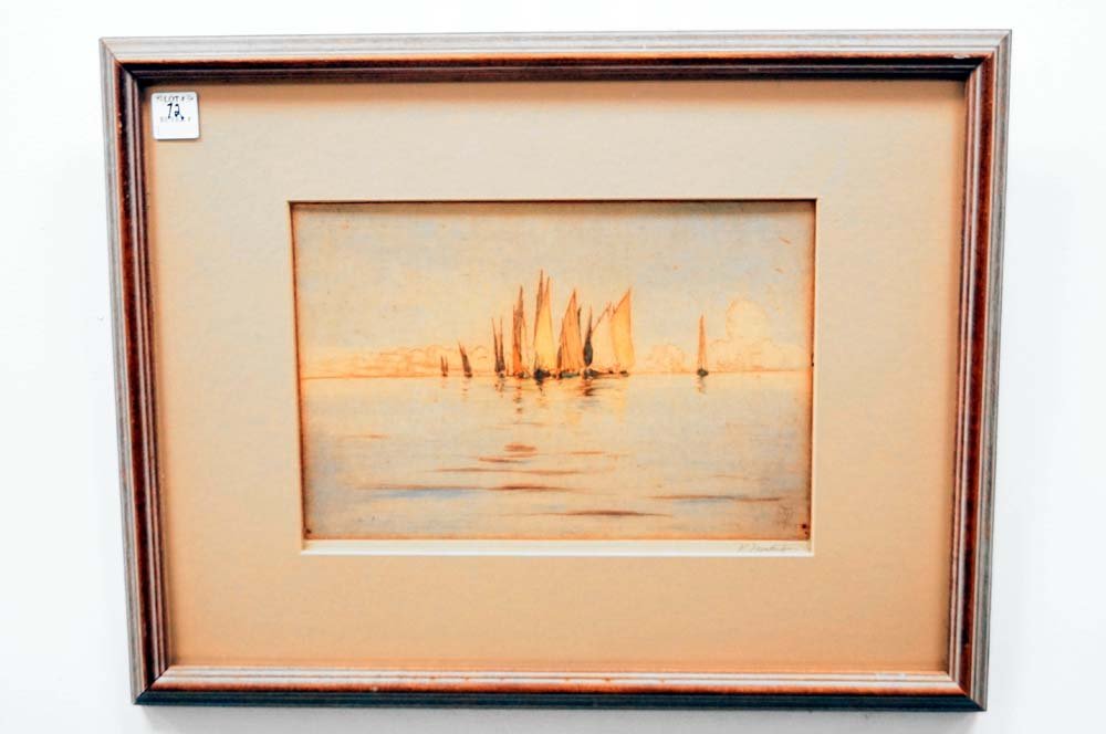 VAUGHN TROWBRIDGE (AMERICAN/PARIS 1869-1945), ETCHING (1 of 2)