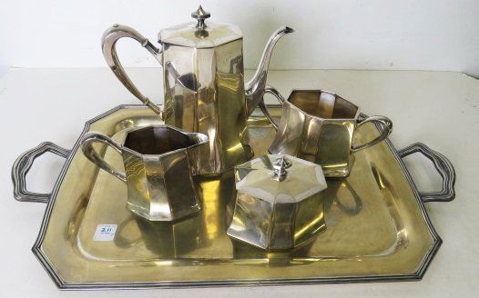 SET (4) PAIRPOINT SHEFFIELD SILVER PLATE COFFEE SET (1 of 2)