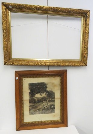 LOT (2) VICTORIAN CARVED AND GILT FRAMES (1 of 3)
