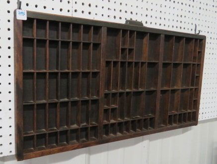 VINTAGE WOOD TYPE SETTLERS DRAWER. 16 1/2 X 32" (1 of 1)