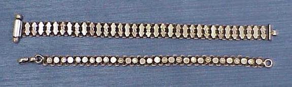 LOT (2) INDIA SILVER CHAIN LINK BRACELETS: LOT (2) INDIA SILVER CHAIN LINK BRACELETS. LENGTH 7 1/2"