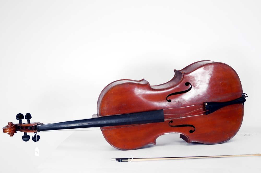 VINTAGE GERMAN CELLO, LABELED JOHANN MICHAEL GOTZ WITH
