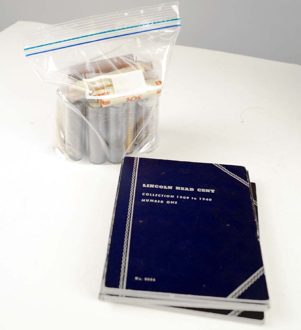 LARGE LOT (1000+) PENNIES INCLUDING ROLLS OF WHEAT (1 of 1)