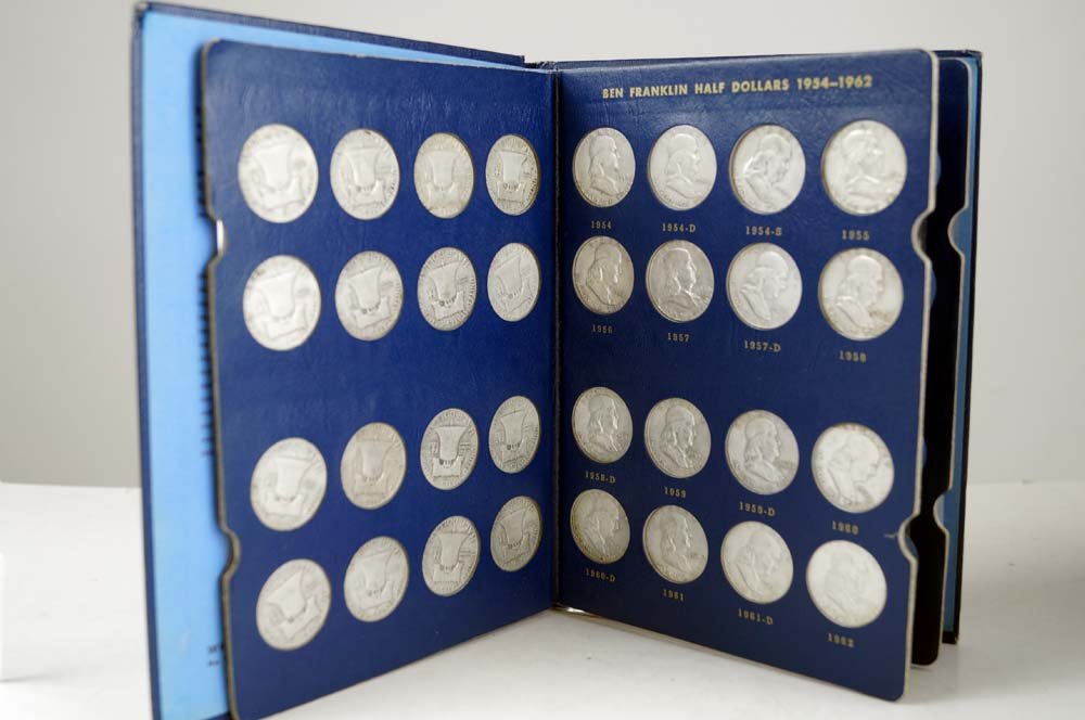 LOT COMPLETE SET (35) 1948-1963 BEN FRANKLIN SILVER (1 of 2)