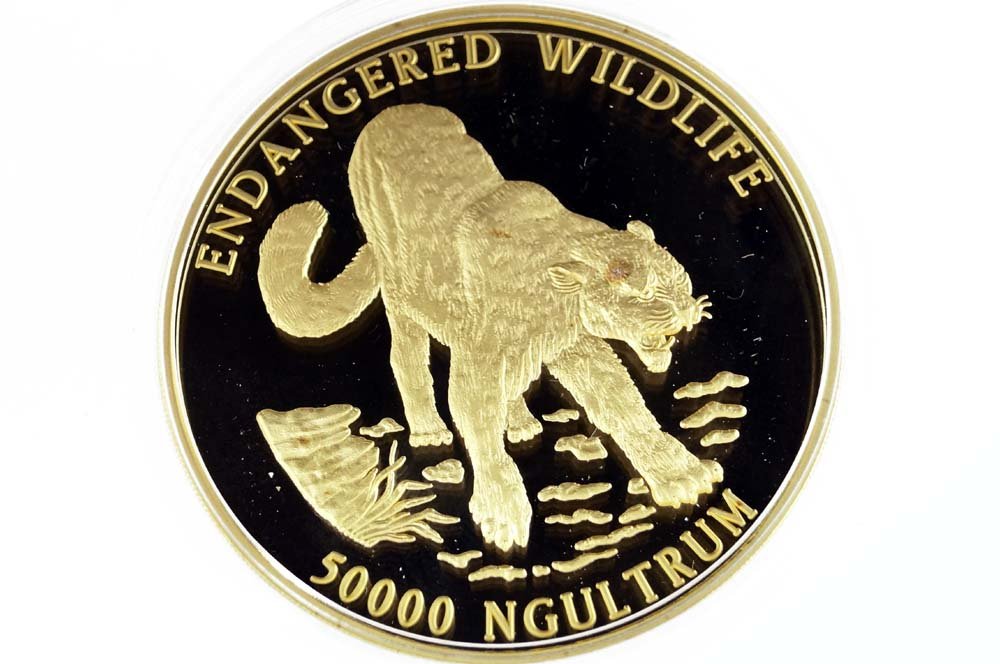 1996 KINGDOM OF BHUTAN .999 GOLD 50,000 NGULTRUM COIN, (1 of 2)