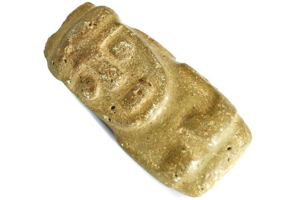PRE-COLUMBIAN MESO-AMERICAN CARVED STONE FIGURE. HEIGHT: PRE-COLUMBIAN MESO-AMERICAN CARVED STONE FIGURE. HEIGHT 4 1/2"