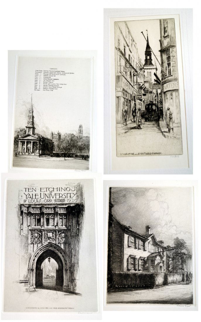 LOT (6) ETCHINGS INCLUDING (5) LOUIS ORR (AMERICAN (1 of 1)