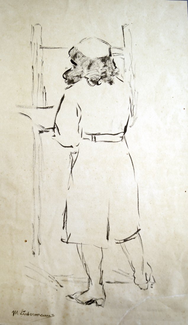MAX LIEBERMANN (GERMAN 1847-1935), INK ON PAPER, ART (1 of 2)