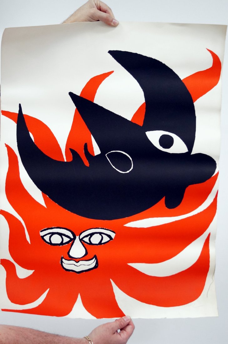 ALEXANDER CALDER (1898-1976), LITHOGRAPH, SUN AND MOON, (1 of 2)