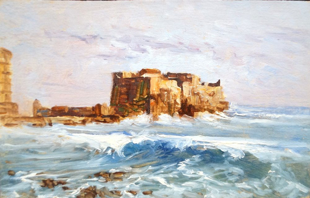 FERNANDO DEL BASSO (ITALY 1887-1971), OIL ON PANEL, (1 of 2)