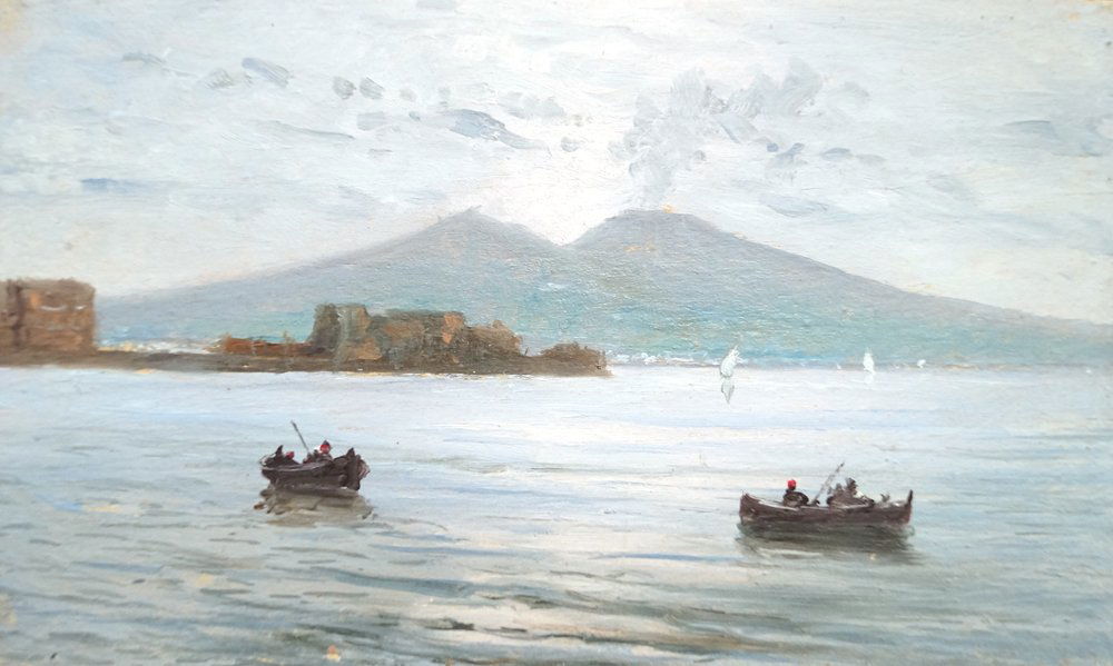 FERNANDO DEL BASSO (ITALY 1887-1971), OIL ON PANEL, (1 of 2)