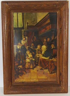 AFTER JAN STEEN (DUTCH 1626-1679) WATERCOLOR ON (1 of 4)