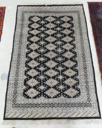 SEMI ANTIQUE TEKKE TURKOMAN DESIGN CARPET. 5'1"; 8' (1 of 5)