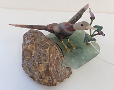 GEM STONE DUCK FIGURE. HEIGHT 4"; WIDTH 6 1/2": GEM STONE DUCK FIGURE. HEIGHT 4"; WIDTH 6 1/2" (IMPERFECTIONS)