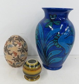 LOT (3) ART POTTERY INCLUDING GREENBAUM POTTERY VASE (1 of 7)
