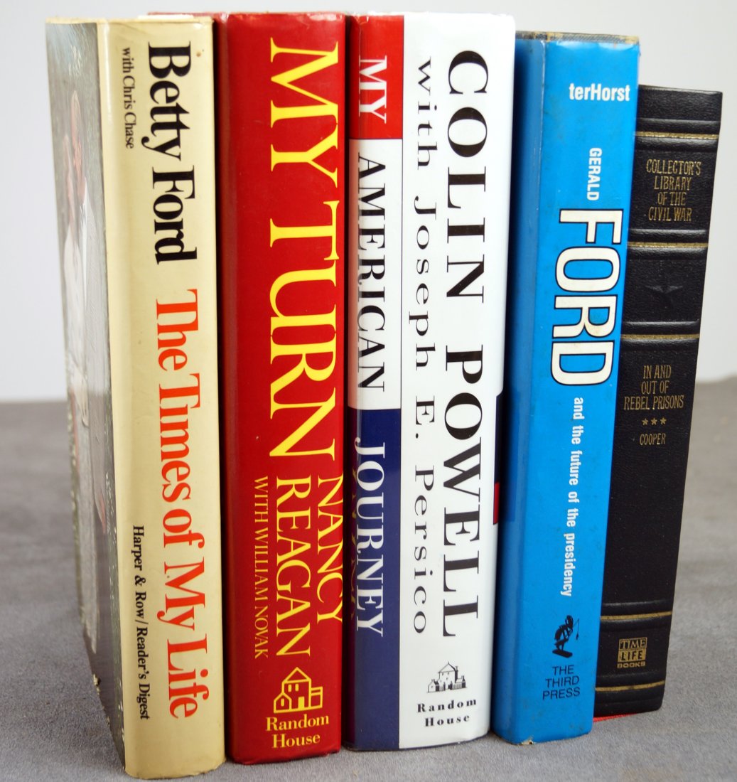 LOT AUTOGRAPHED VOLUMES INCLUDING GERALD FORD, J.F. (1 of 7)