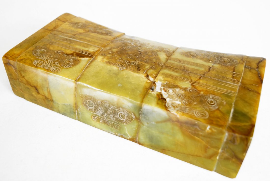 CHINESE ARCHAIC-FORM JADE/ HARDSTONE RITUAL OBJECT. (1 of 3)