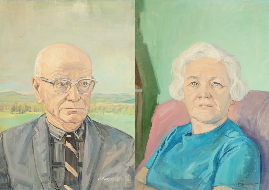 JOHN MANSHIP (AMERICAN/NY 1927-2000), LOT (2) OIL ON (1 of 2)