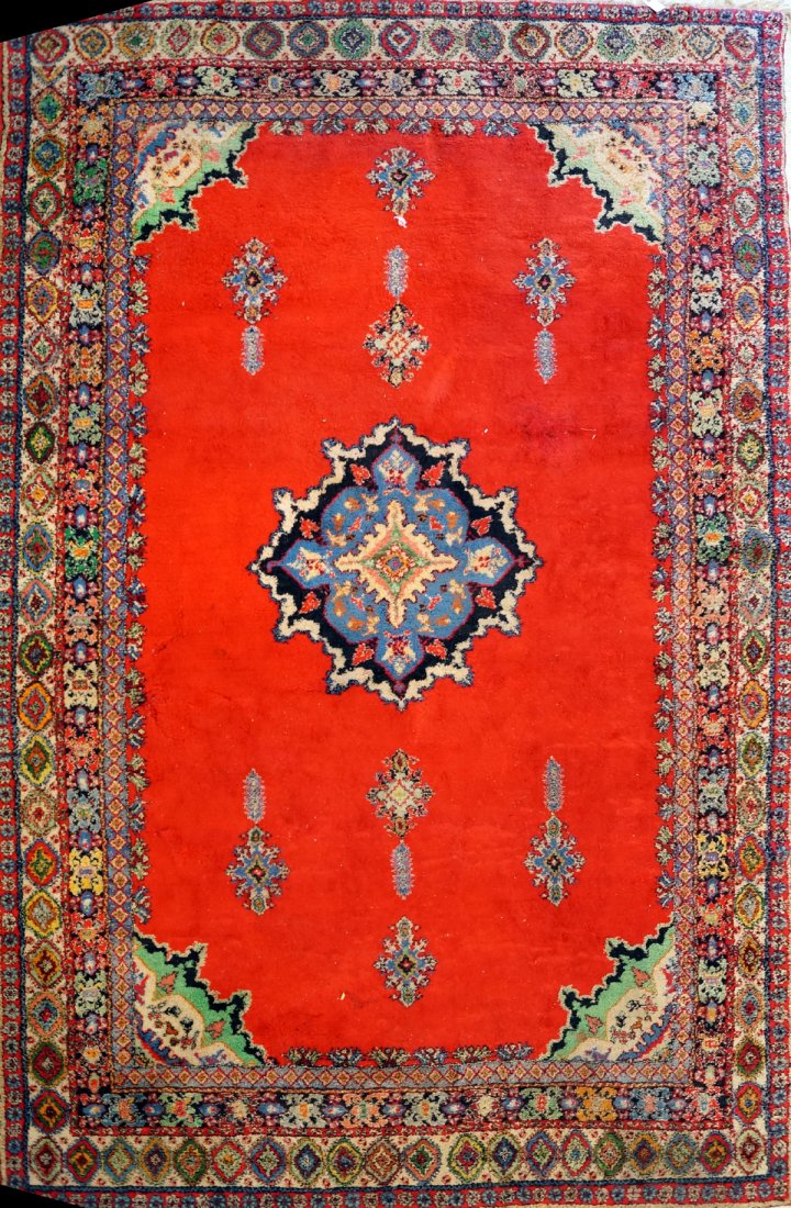 VINTAGE MOROCCAN CARPET. 9'9" X 14'6" (IMPERFECTIONS) (1 of 3)