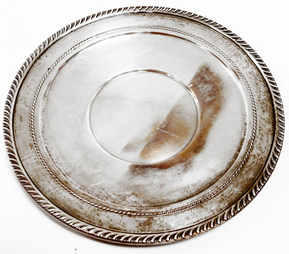 M. FRED HIRSCH STERLING CHARGER, #131. DIAMETER 11"; (1 of 3)