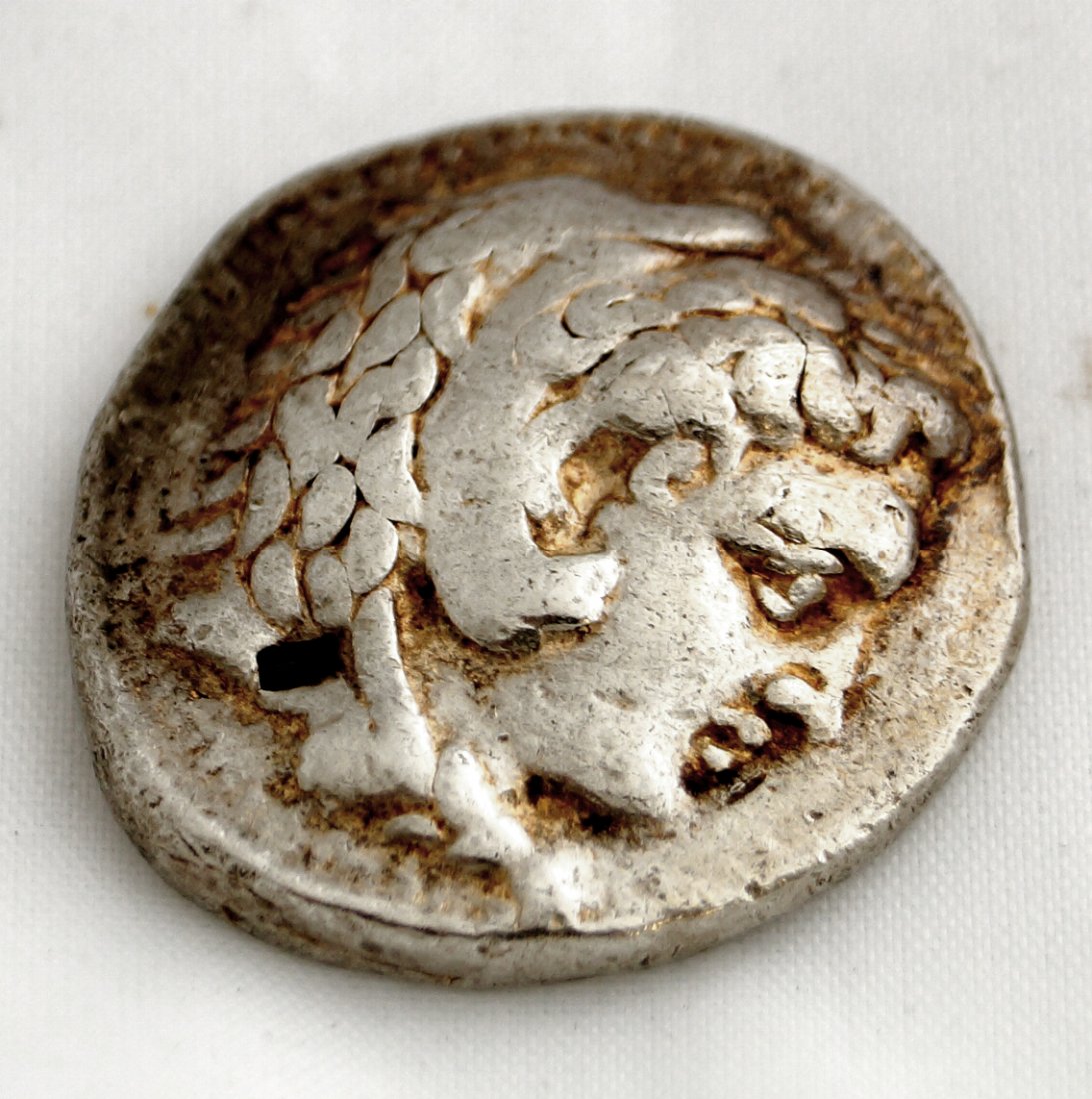 KINGDOM OF MACEDON PHILIP III (323-317 BC) AR: KINGDOM OF MACEDON PHILIP III (323-317 BC) AR TETRADRACHM COIN 29MM (F)