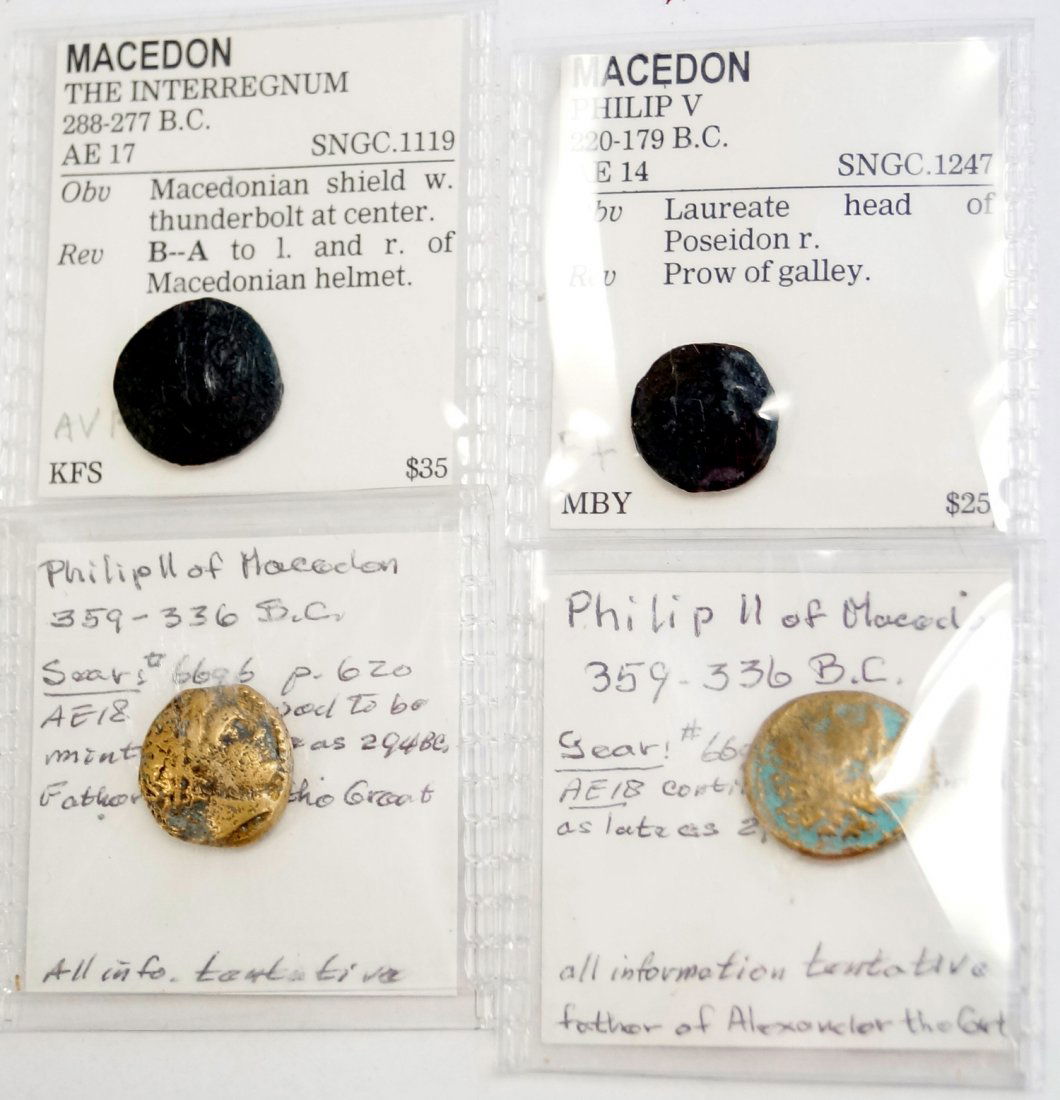 LOT (4) KINGDOM OF MACEDON BRONZE COINS INCLUDING (2) (1 of 2)
