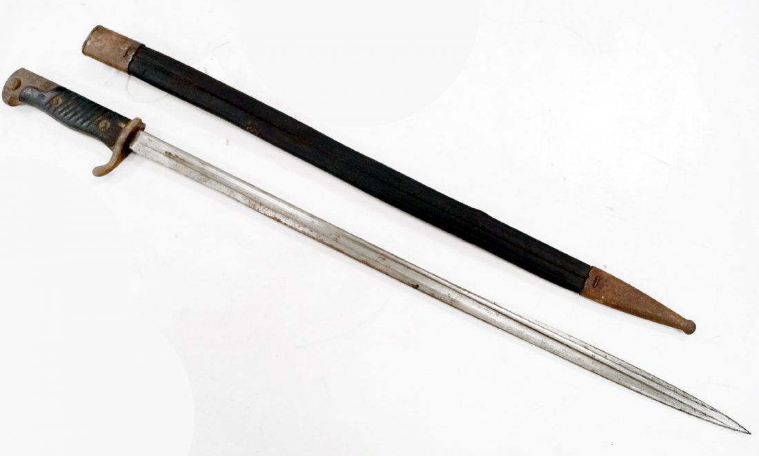 IMPERIAL GERMAN, #M1898 SIMPSON & CO., SUHL: IMPERIAL GERMAN, #M1898 SIMPSON & CO., SUHL BAYONET/SCABBARD. LENGTH 26 1/2"