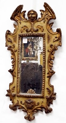 ITALIAN CARVED AND GILT FRAMED MIRROR. HEIGHT 26"; (1 of 1)